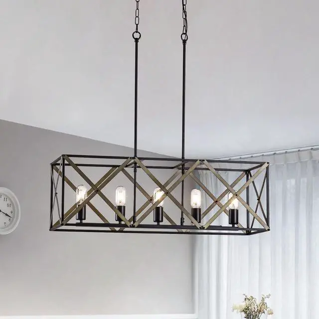 Main image of 33.7''W Small Chandelier, 5-Light Chandeliers for Bathroom, Modern Pendant Lighting for Girls Room Dining Room Closet Kitchen Island