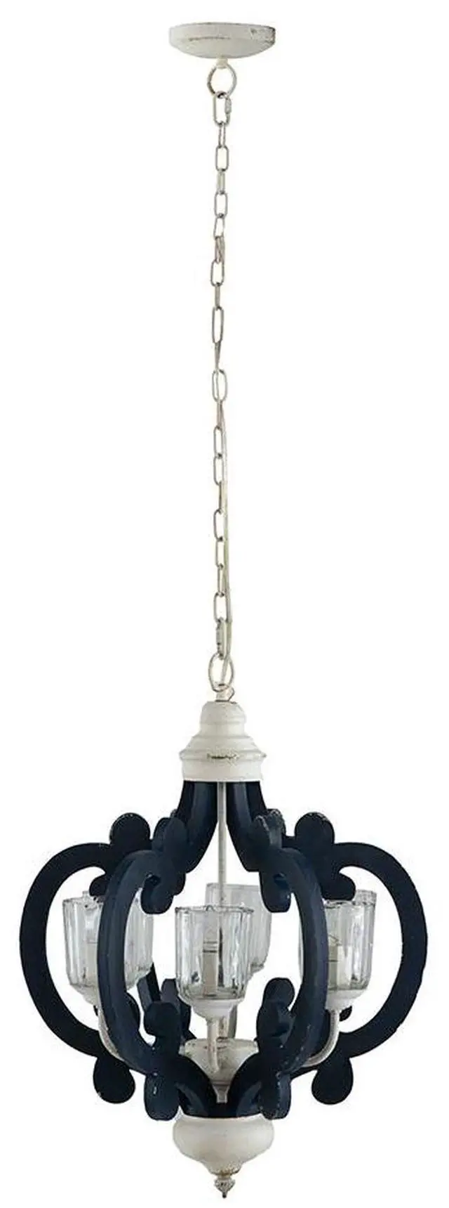 Main image of Wood Chandelier 6 - Light Farmhouse Pendant Lighting Natural Wood Hanging Light Fixture for Kitchen Living Dining Room, Bulb Not included