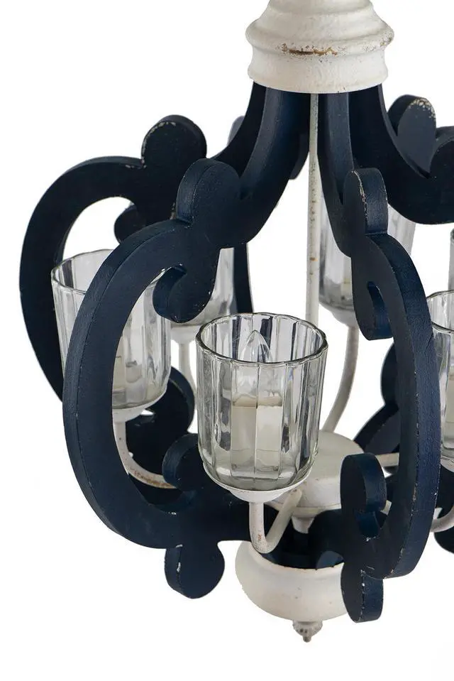 Alt view image 3 of 3 - Wood Chandelier 6 - Light Farmhouse Pendant Lighting Natural Wood Hanging Light Fixture for Kitchen Living Dining Room, Bulb Not included