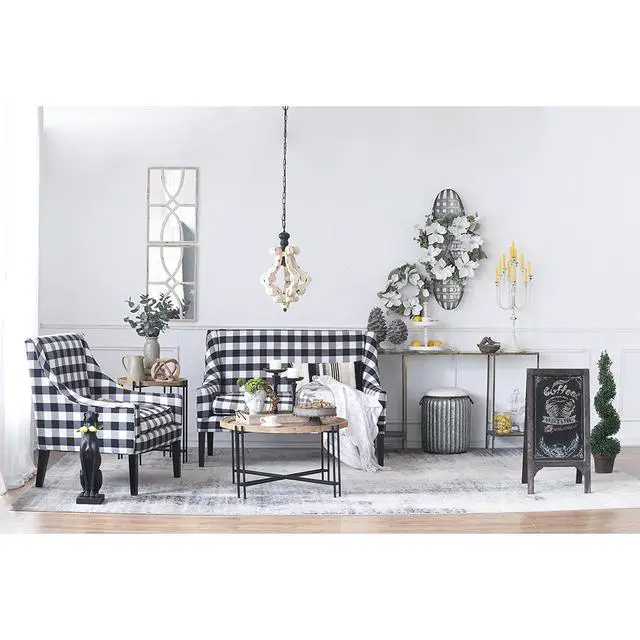 Alt view image 4 of 7 - Farmhouse Chandeliar, Distressed White Pendant French Country Wood Chandelier for Living Room Foyer, Bulb Not included