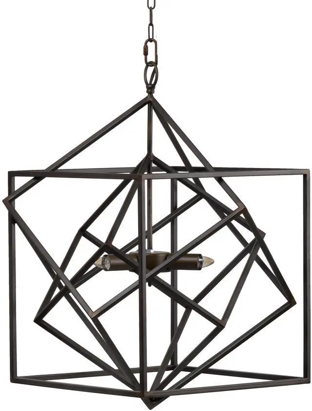 Main image of 3 - Light Metal Chandelier, Hanging Light Fixture with Adjustable Chain for Kitchen Dining Room Foyer Entryway, Bulb Not included