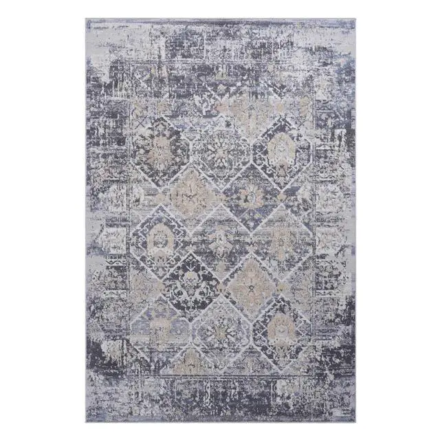 Alt view image 2 of 7 - Collection 8X10 Grey/Blue /Traditional Non-Shedding Living Room Bedroom Dining Home Office Stylish and Stain Resistant Area Rug