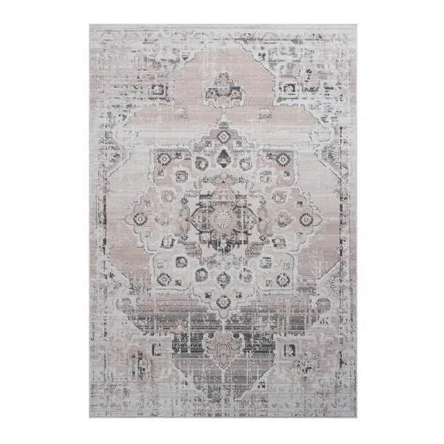 Alt view image 2 of 7 - Collection 5X7 Cream/Beige /Medallion Non-Shedding Living Room Bedroom Dining Home Office Stylish and Stain Resistant Area Rug