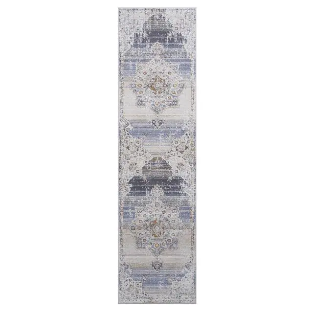 Alt view image 2 of 5 - Collection 2X8 Cream/Gold /Medallion Non-Shedding Living Room Bedroom Dining Home Office Stylish and Stain Resistant Area Rug