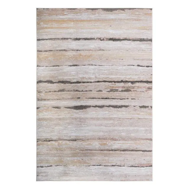 Alt view image 2 of 5 - Collection 5X7 Brown /Striped Non-Shedding Living Room Bedroom Dining Home Office Stylish and Stain Resistant Area Rug