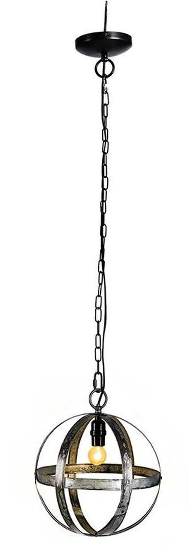 Main image of Metal Chandelier, Hanging Light Fixture with Adjustable Chain for Kitchen Dining Room Foyer Entryway, Bulb Not included