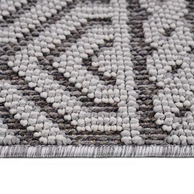 Alt view image 5 of 7 - Collection 4X6 Grey/White /Geometric Indoor/Outdoor Area Rug