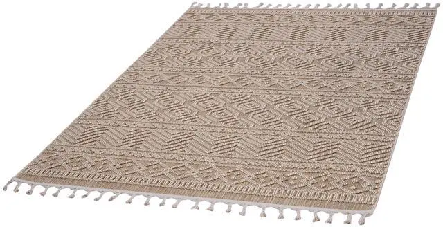 Alt view image 3 of 7 - Collection 4X6 Mocha /Geometric Indoor/Outdoor Area Rug