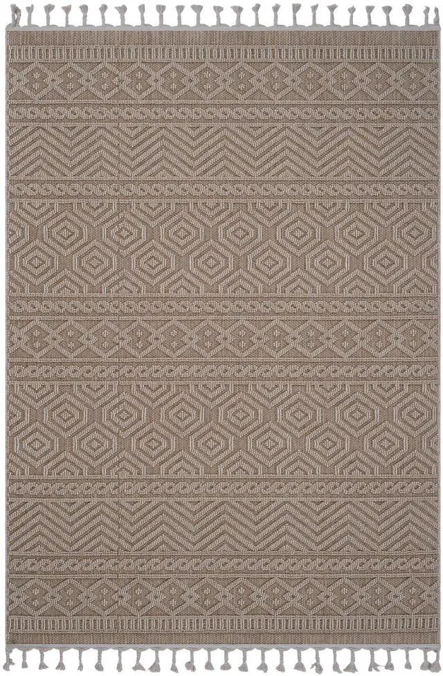 Alt view image 2 of 7 - Collection 4X6 Mocha /Geometric Indoor/Outdoor Area Rug