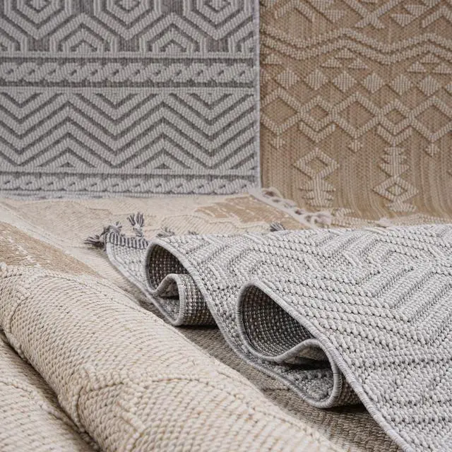 Alt view image 7 of 7 - Collection 4X6 Mocha /Geometric Indoor/Outdoor Area Rug