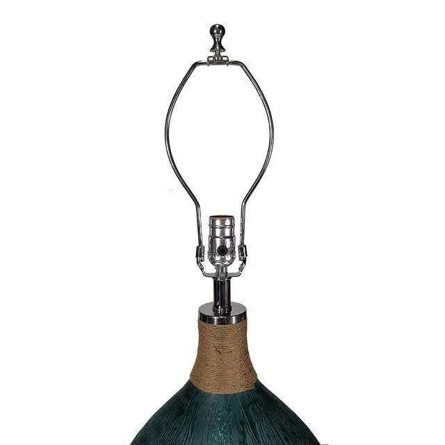 Alt view image 4 of 5 - D16x28.5" Glass Table Lamp