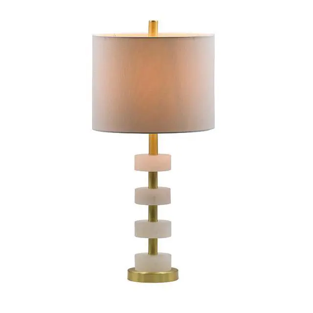 Alt view image 2 of 6 - 13x13x26" Marble Table Lamp