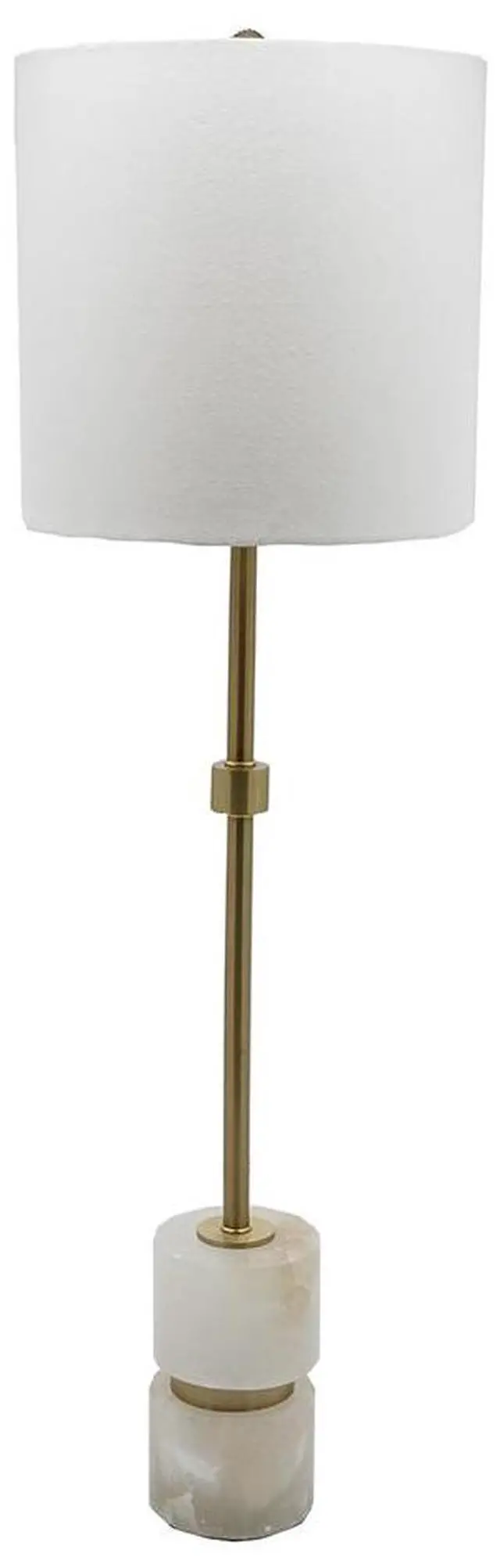 Main image of D10x34" Ipori Alabaster and Metal Buffet Lamp