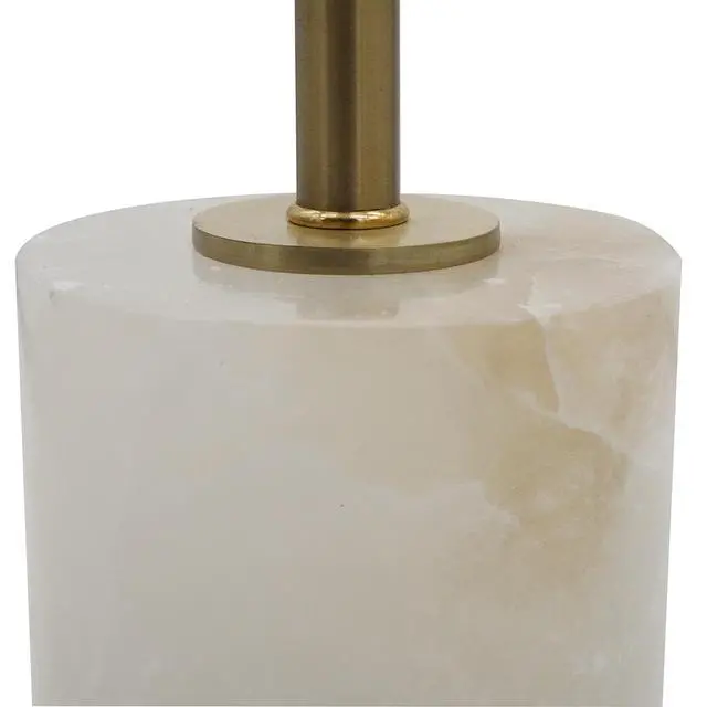 Alt view image 3 of 5 - D10x34" Ipori Alabaster and Metal Buffet Lamp