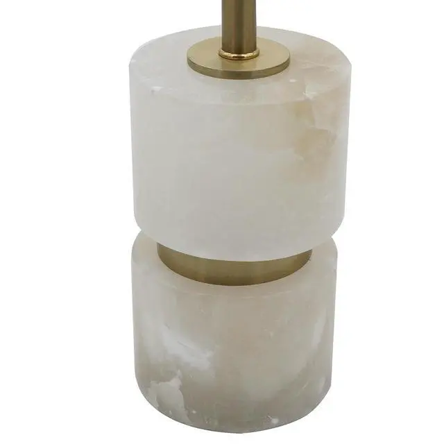 Alt view image 4 of 5 - D10x34" Ipori Alabaster and Metal Buffet Lamp