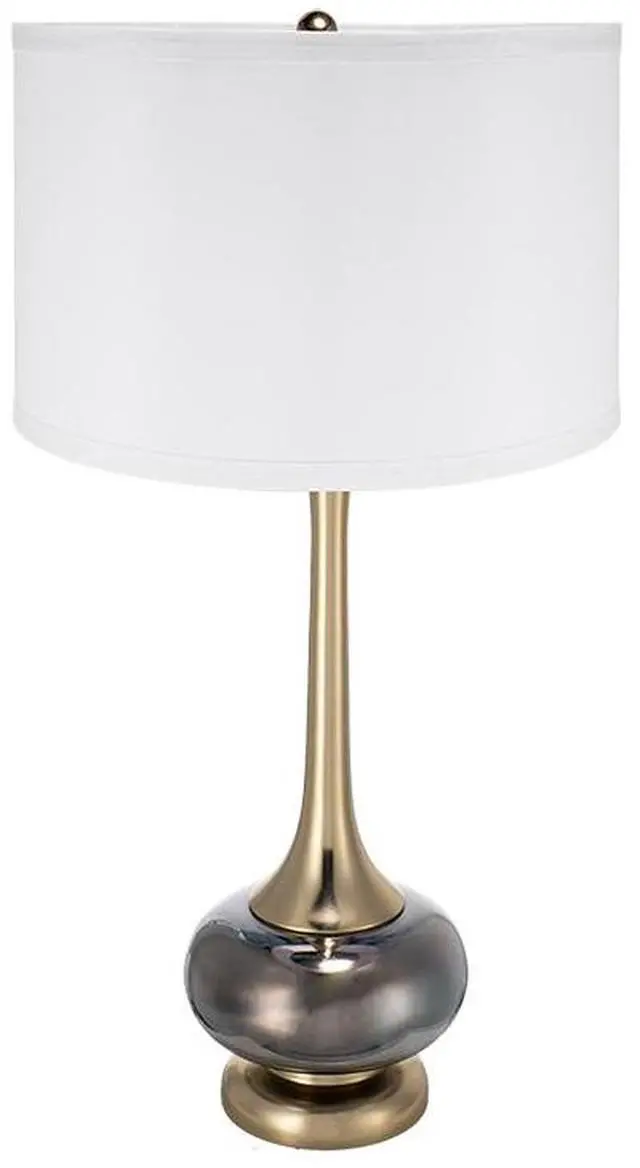 Alt view image 2 of 7 - D15x29" Table Lamp with Glass Drum (Lamp Shade Assembly Required)