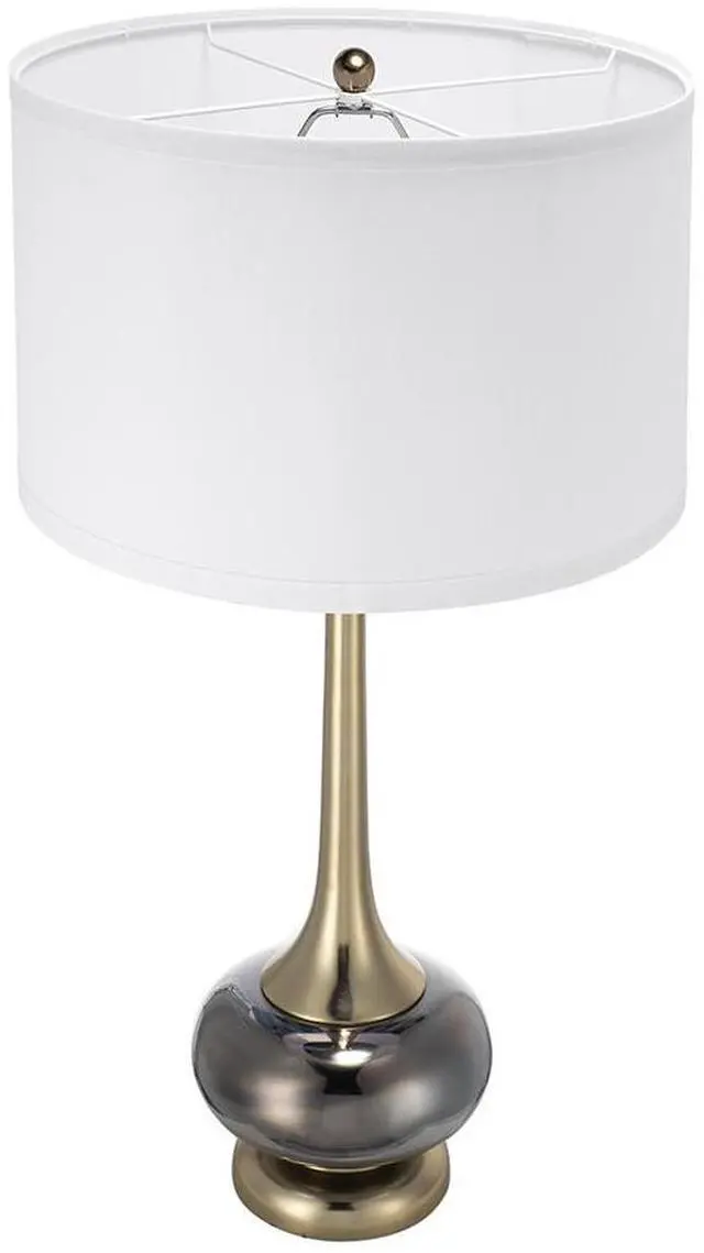 Alt view image 4 of 7 - D15x29" Table Lamp with Glass Drum (Lamp Shade Assembly Required)