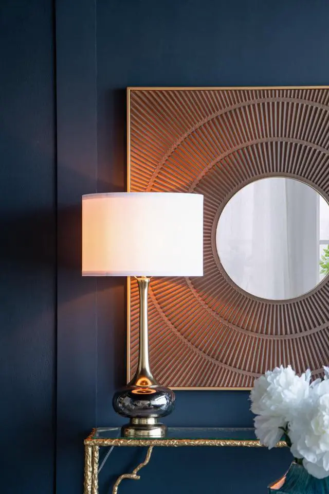 Alt view image 6 of 7 - D15x29" Table Lamp with Glass Drum (Lamp Shade Assembly Required)