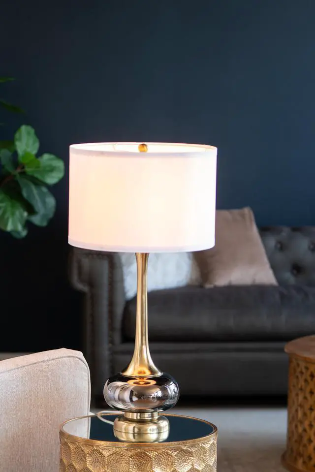 Main image of D15x29" Table Lamp with Glass Drum (Lamp Shade Assembly Required)