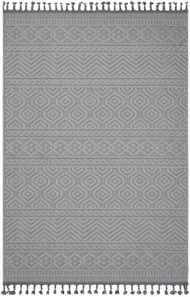 Alt view image 2 of 7 - Collection 4X6 White /Geometric Indoor/Outdoor Area Rug