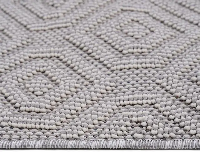 Alt view image 5 of 7 - Collection 4X6 White /Geometric Indoor/Outdoor Area Rug