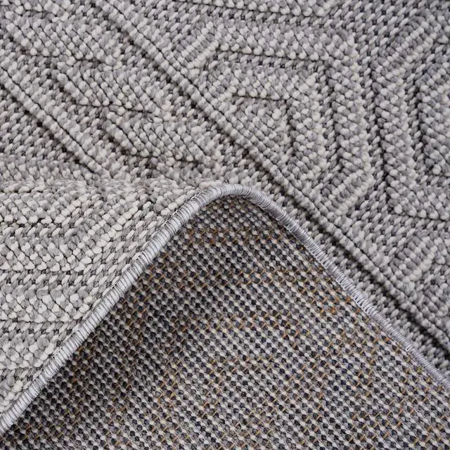 Alt view image 6 of 7 - Collection 4X6 White /Geometric Indoor/Outdoor Area Rug