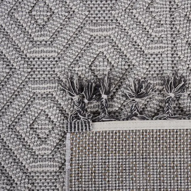 Alt view image 7 of 7 - Collection 4X6 White /Geometric Indoor/Outdoor Area Rug