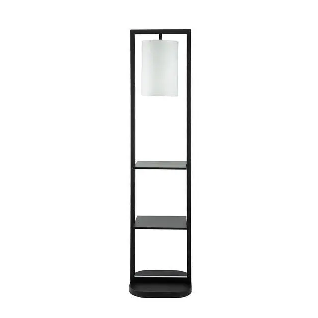 Alt view image 4 of 7 - 16.5x17x74" Two Tiered Vertical Shelving Stand with Light (Not include Bulb)