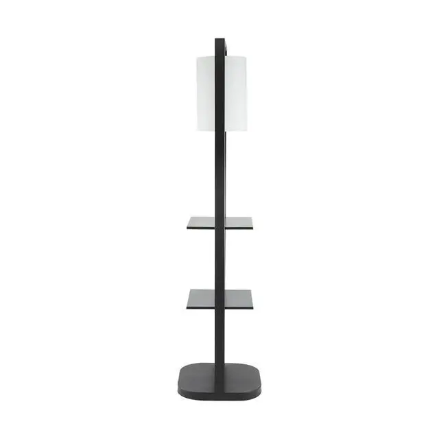 Alt view image 7 of 7 - 16.5x17x74" Two Tiered Vertical Shelving Stand with Light (Not include Bulb)