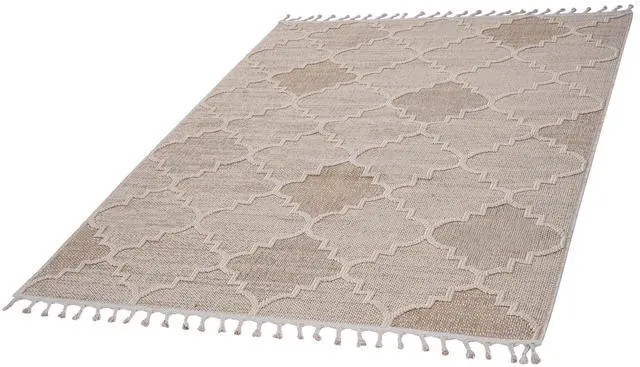 Alt view image 3 of 7 - Collection 4X6 Cream /Trellis Indoor/Outdoor Area Rug