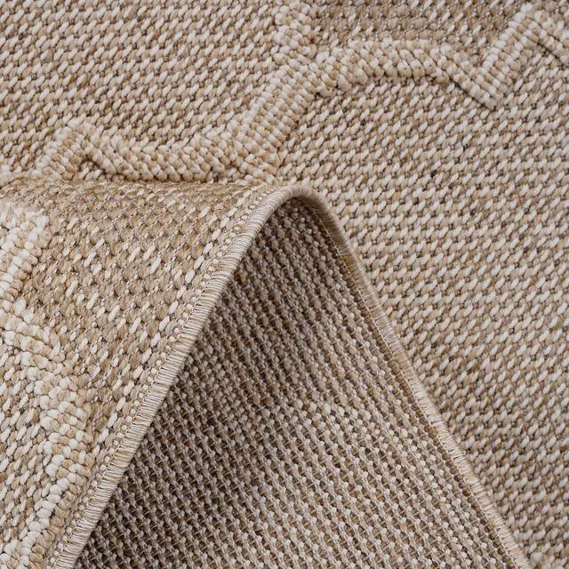 Alt view image 6 of 7 - Collection 4X6 Cream /Trellis Indoor/Outdoor Area Rug