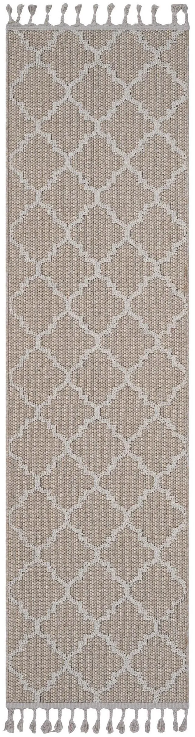 Alt view image 2 of 7 - Collection 2X8 Ivory /Trellis Indoor/Outdoor Area Rug