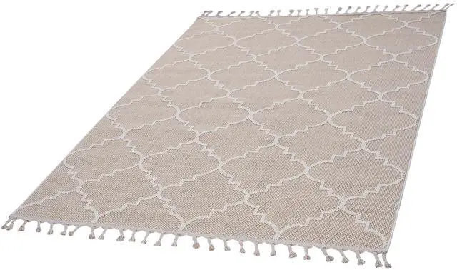 Alt view image 3 of 7 - Collection 5X7 Ivory /Trellis Indoor/Outdoor Area Rug