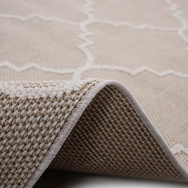 Alt view image 6 of 7 - Collection 5X7 Ivory /Trellis Indoor/Outdoor Area Rug