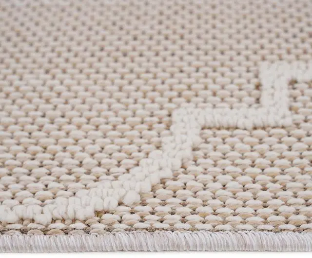 Alt view image 5 of 7 - Collection 5X7 Ivory /Trellis Indoor/Outdoor Area Rug
