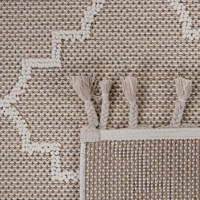 Alt view image 7 of 7 - Collection 5X7 Ivory /Trellis Indoor/Outdoor Area Rug