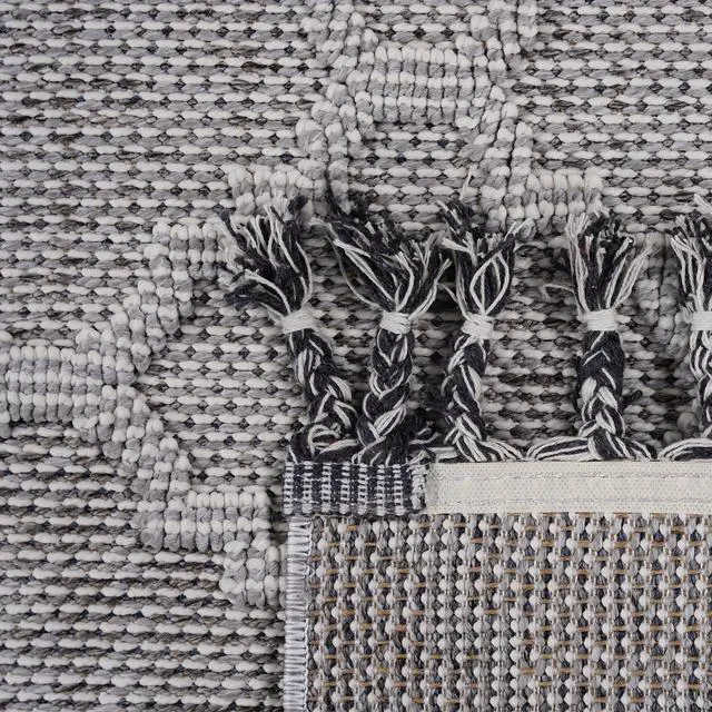 Alt view image 6 of 7 - Collection 2X8 White/Grey /Trellis Indoor/Outdoor Area Rug