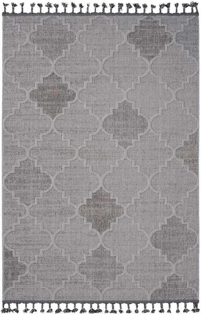 Alt view image 2 of 7 - Collection 4X6 White/Grey /Trellis Indoor/Outdoor Area Rug