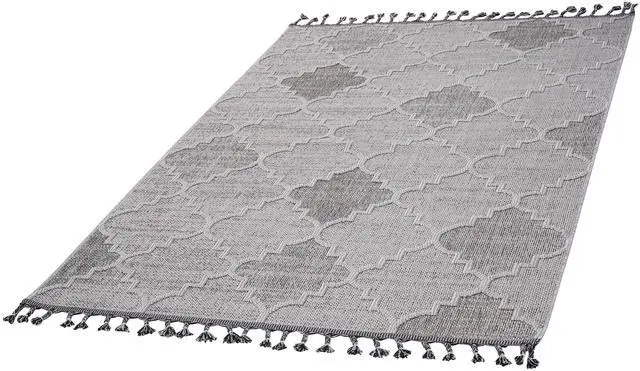 Alt view image 3 of 7 - Collection 4X6 White/Grey /Trellis Indoor/Outdoor Area Rug