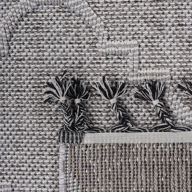Alt view image 6 of 7 - Collection 4X6 White/Grey /Trellis Indoor/Outdoor Area Rug