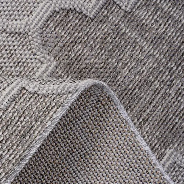 Alt view image 5 of 7 - Collection 4X6 White/Grey /Trellis Indoor/Outdoor Area Rug