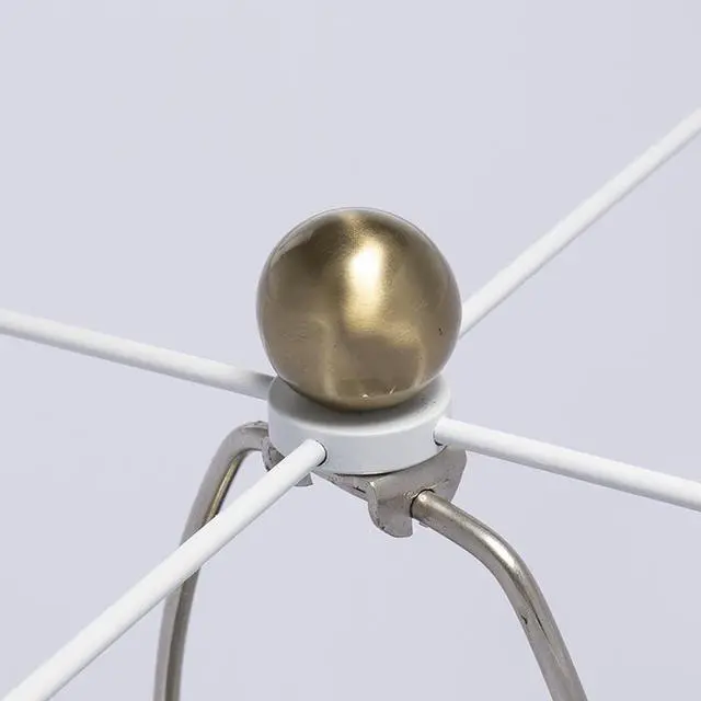 Alt view image 5 of 7 - D15x25.5" Gold and White Cylinder Table Lamp with Drum Shade(Lamp Shade Assembly Required)