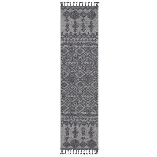 Alt view image 2 of 7 - Collection 2X8 White/Gray /Traditional Indoor/Outdoor Area Rug