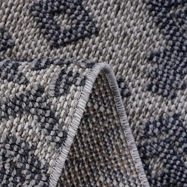 Alt view image 6 of 7 - Collection 2X8 White/Gray /Traditional Indoor/Outdoor Area Rug