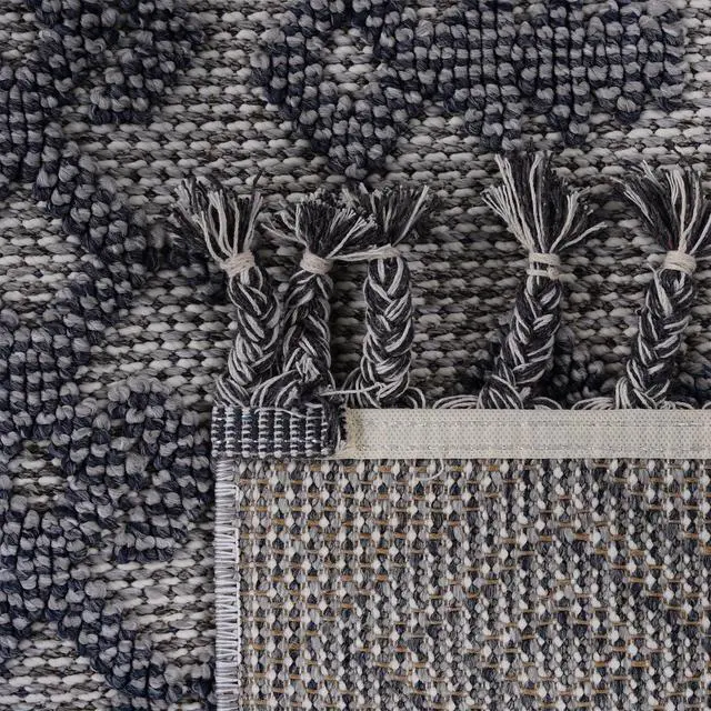 Alt view image 7 of 7 - Collection 2X8 White/Gray /Traditional Indoor/Outdoor Area Rug