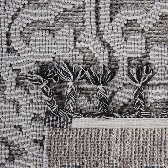 Alt view image 6 of 7 - Collection 8X10 Gray/White /Medallion Indoor/Outdoor Area Rug