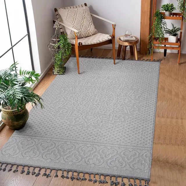 Main image of Collection 4X6 White/Ivory /Medallion Indoor/Outdoor Area Rug