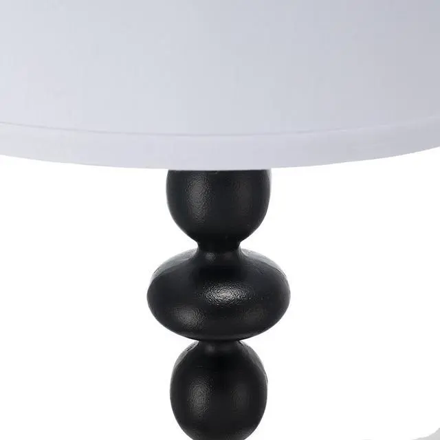 Alt view image 7 of 7 - D15x29.5" Black and White Table Lamp with Round Four Tiered Body (Lamp Shade Assembly Required)