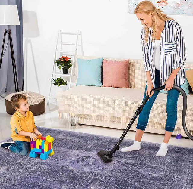 Alt view image 5 of 7 - Area Rug 6x9, Washable Rug, Low-Pile, Non-Slip, Non-Shedding, Foldable, Kid & Pet Friendly - Area Rugs for living room, bedroom, kitchen (Anthracite, 6' x 9')