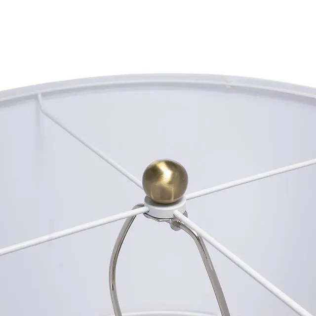 Alt view image 5 of 7 - D16x26.5" White Marble Cube Table Lamp with Gold Base and Body (Lamp Shade Assembly Required)